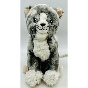 Ikea Lilleplutt Gray‎ Cat Kitty Tabby Plush Striped 9 inch Stuffed Animal